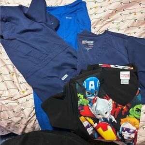 Grey's Anatomy Blue and Navy Scrubs